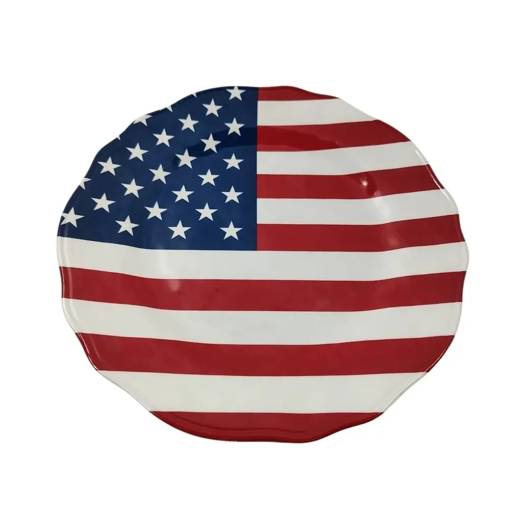 Pier 1 American Flag Patriotic July 4th Stars Stripes Melamine 8.5